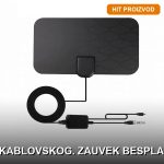 Digitalna sobna antena sa pojačivačem signala DVB-T2 za besplatne HD kanale