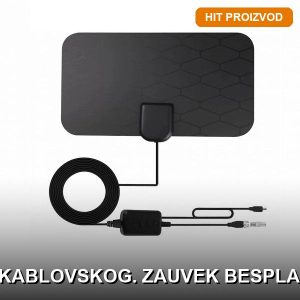 Digitalna sobna antena sa pojačivačem signala DVB-T2 za besplatne HD kanale