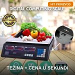Digitalna vaga za merenje do 40kg sa dvostranim displejom koji prikazuje težinu i cenu