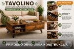 Drveni klub sto za dnevnu sobu – Tavolino multifunkcionalni sto
