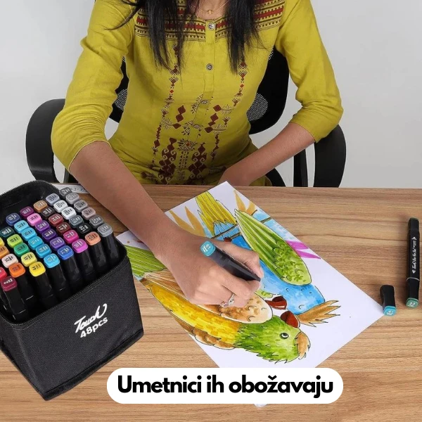dvostrani flomasteri set dvostrani flomasteri set — detalji