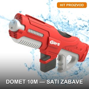 Električna puška na vodu sa dometom 10 metara — letnja igračka za decu