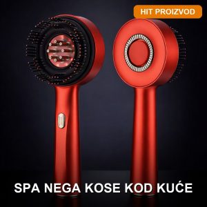 Električni češalj za masažu temena sa crvenom svetlosnom terapijom i vibracijom