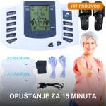 Električni masažer za telo sa 8 programa — kompletan set sa papučama i elektrodama