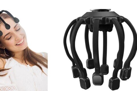 električni masažer za glavu električni masažer za glavu — u upotrebi