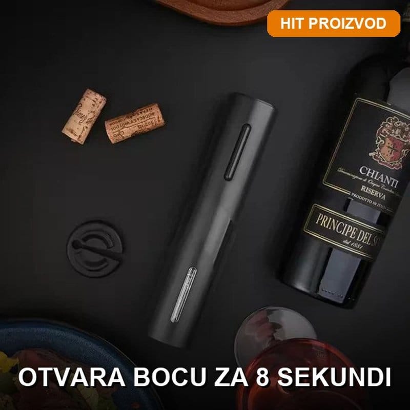 elektricni-otvarac-za-vino-set-glavna-slika Električni otvarač za vino SET sa rezačem folije na beloj podlozi