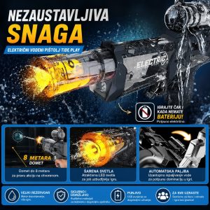 Rezervoar od 350 ml na električnom pištolju na vodu — punjenje za 30 sekundi