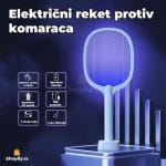 Električni reket za komarce sa LED zamkom i moćnom tehnologijom