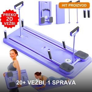 FitPower pilates sprava za vežbanje kod kuće — sklopiva sprava za trening celog tela