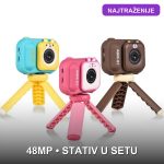 dečiji fotoaparat sa mini stativom — prednja strana