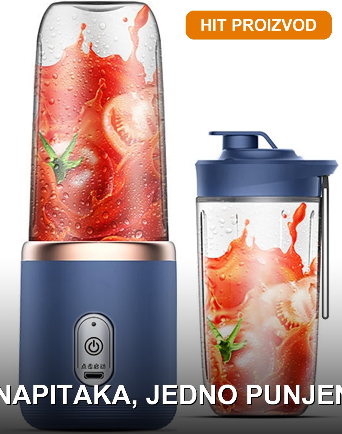 FreshGo Prenosivi Blender FreshGo prenosivi blender za smutije i sokove — kompaktan mini blender na bateriju