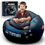 Gaming fotelja na naduvavanje za decu sa držačem za čašu i ergonomskim dizajnom