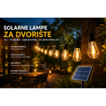 Solarne lampe za dvorište 10m - u upotrebi