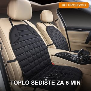 Grejač auto sedišta 12V – presvlaka sa grejanjem montirana na vozačko sedište automobila
