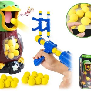 Igra Ducky iz drugog ugla sa vidljivim meta objektima i projektilima