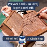 Keš kutija za štednju postavljena na sto — idealna za dnevnu upotrebu u domaćinstvu