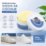 Bela Krema za Čišćenje Patika i Bele Obuće sa Sunđerom – 1+1 GRATIS