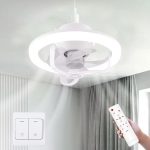 luster sa ventilatorom LED — prednja strana