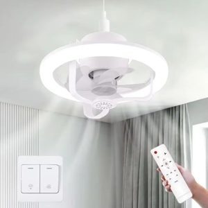 luster sa ventilatorom LED — prednja strana