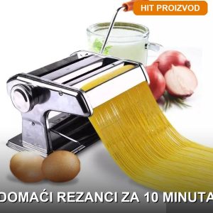 Mašina za testeninu i rezance — ručna pasta mašina sa čeličnim valjcima