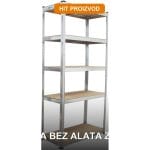 Metalna montažna polica 180x90x45cm — čelična regalna polica sa 5 nivoa za garažu i ostavu