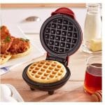 Mini aparat za vafle nelepljiva ploča crveni 350W