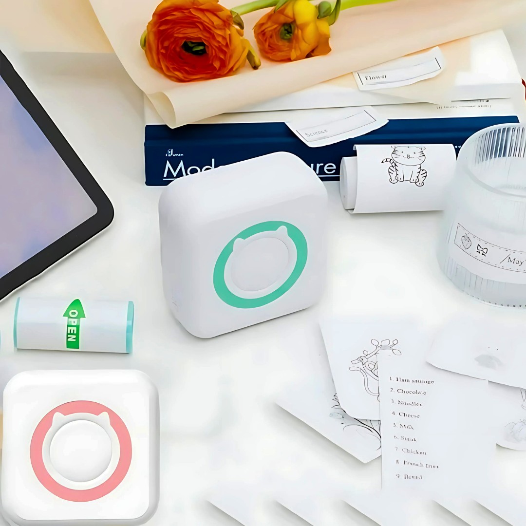 mini bluetooth printer za telefon — prednja strana