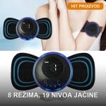 Mini elektro masažer leptir – kompaktan uređaj za opuštanje mišića sa 8 režima