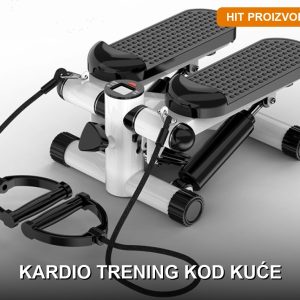 Mini steper za vežbanje sa trakama za ruke – fitness sprava za kućni kardio trening