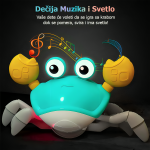 muzička igračka kraba za decu — detalji