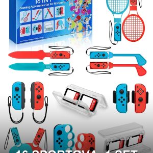 Nintendo Switch sportski set 16-u-1 – kompletan set svih 16 sportskih dodataka za Joy-Con kontrolere