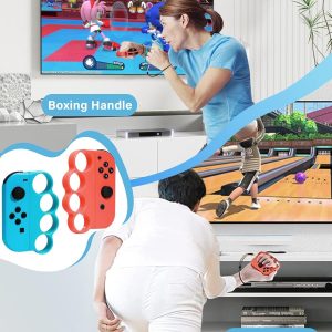 Joy-Con kontroler umetnut u tenis držač iz Nintendo Switch sportskog seta – detaljan prikaz montaže