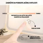 ogledalo sa LED svetlom za šminkanje — detalji