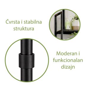 Čelična kupatilska polica organizator sa dodatnim uglom