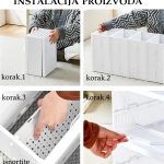 Organizator za obuću u upotrebi – kutije složene u garderobnom ormanu sa različitim parom patika