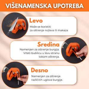 oštrač burgija — u upotrebi
