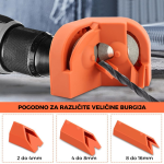 oštrač burgija — primena