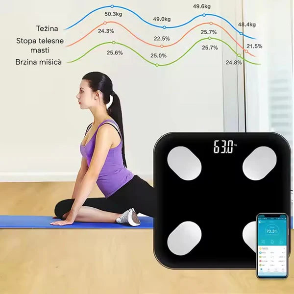 pametna digitalna vaga Bluetooth pametna digitalna vaga Bluetooth — u upotrebi