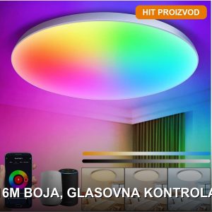 Pametna LED plafonjera sa WiFi upravljanjem montirana na plafonu dnevne sobe
