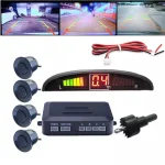 Parking Senzori za Auto – Set od 4 Senzora u Crnoj Boji sa LED Displejom