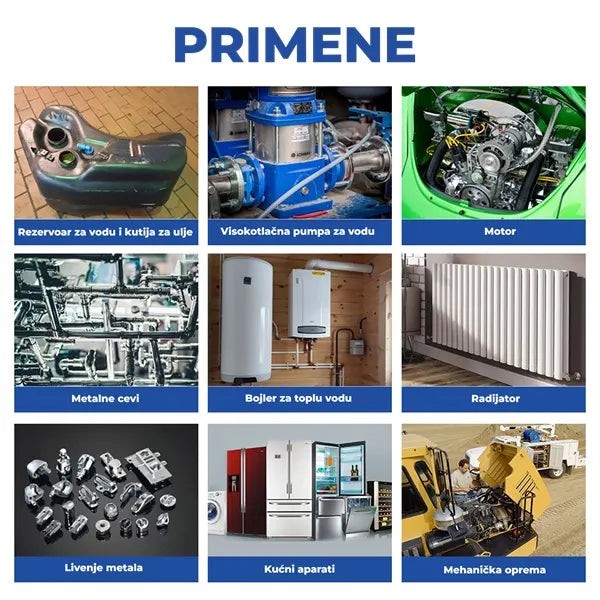 Primena paste na metalu i cevima Primena AB paste za hladno zavarivanje na metalnoj cevi — popravka bez varenja