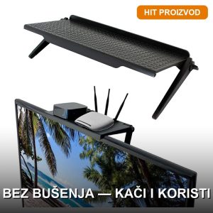 polica za TV bez bušenja — prednja strana