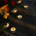 podne solarne lampe za dvorište — u upotrebi