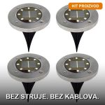 podne solarne lampe za dvorište — prednja strana