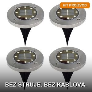 podne solarne lampe za dvorište — prednja strana