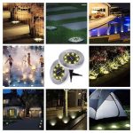 podne solarne lampe za dvorište — ugao