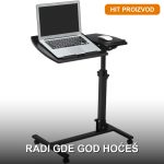 Pokretni sto za laptop HS-302 sa podesivom visinom i nagibom — prikaz celog proizvoda