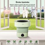 Detalj kontrola i tajmera na prenosivoj mašini za veš 9L — tri režima pranja