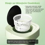 Prenosiva mašina za veš u upotrebi — pranje garderobe u malom prostoru, idealno za studente i putnike