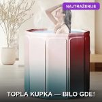 Prenosiva sklopiva kada sa izolacijom za održavanje temperature — raspaklovana i spremna za upotrebu